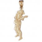 14K GOLD MUSIC CHARM - GUITARIST #6212