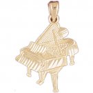 14K GOLD MUSIC CHARM - GRAND PIANO #6193 14K GOLD MUSIC CHARM - GRAND PIANO #6193