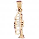 14K GOLD MUSIC CHARM - TRUMPET #6167