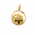 14K GOLD ARTIST PALLET CHARM #6296