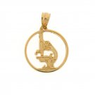 14K GOLD MICROSCOPE CHARM #6292