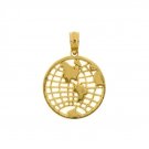 14K GOLD GLOBE CHARM #6288