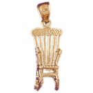 14K GOLD CHARM - BEACH CHAIR #7019