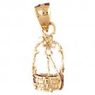 14K GOLD CHARM - BASKET #7007 14K GOLD CHARM - BASKET #7007