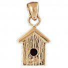 14K GOLD CHARM - BIRD HOUSE #7003