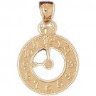 14K GOLD CHARM - CLOCK #6575