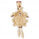 14K GOLD CHARM - CLOCK #6571