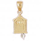 14K GOLD CHARM - CLOCK #6570