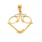 14K GOLD CHARM - GLASSES #6536