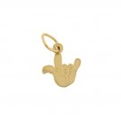 14K GOLD CHARM - I LOVE YOU SIGN #6513