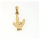 14K GOLD CHARM - I LOVE YOU SIGN #6511