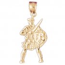 14K GOLD CHARM - ANCIENT WORRIOR #4827