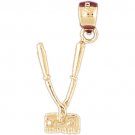 14K GOLD HAIRDRESSER CHARM #6397