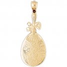 14K GOLD HAIRDRESSER CHARM - MIRROR #6371