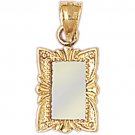14K GOLD HAIRDRESSER CHARM - MIRROR #6370