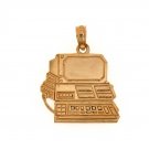 14K GOLD OFFICE CHARM - COMPUTER #6437