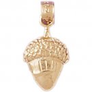 14K GOLD CHARM - Pinecone #6791