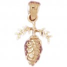14K GOLD CHARM - Pinecone #6790