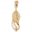 14K GOLD LEAF CHARM #6773