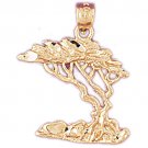 14K GOLD TREE CHARM #6834