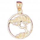 14K GOLD TREE CHARM #6830