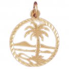 14K GOLD PALM TREE CHARM #6818