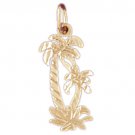 14K GOLD PALM TREE CHARM #6811