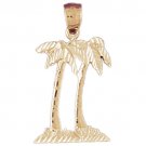 14K GOLD PALM TREE CHARM #6807