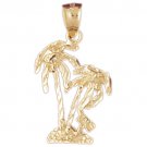14K GOLD PALM TREE CHARM #6798