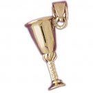 14K GOLD COOKING CHARM - WINE GLASS #6943
