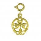 14K GOLD IRISH CLADDAH CHARM #7028