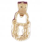 14K GOLD CHARM - LOCK #7128