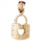 14K GOLD CHARM - LOCK #7126