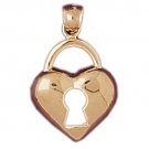 14K GOLD CHARM - LOCK #7124