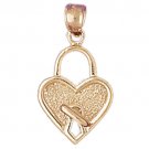 14K GOLD CHARM - LOCK #7118