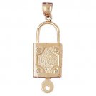 14K GOLD CHARM - LOCK #7110