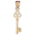 14K GOLD CHARM - KEY #7104