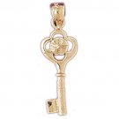 14K GOLD CHARM - KEY #7101