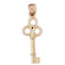 14K GOLD CHARM - KEY #7100