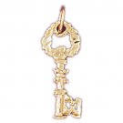 14K GOLD CHARM - KEY #7097