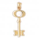 14K GOLD CHARM - KEY #7096