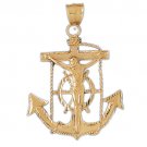 14K GOLD TWO TONE RELIGIOUS CHARM - CROSS #7835 14K GOLD TWO TONE RELIGIOUS CHARM - CROSS #7835