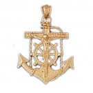 14K GOLD TWO TONE RELIGIOUS CHARM - CROSS #7828