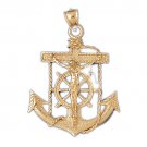 14K GOLD TWO TONE RELIGIOUS CHARM - CROSS #7827