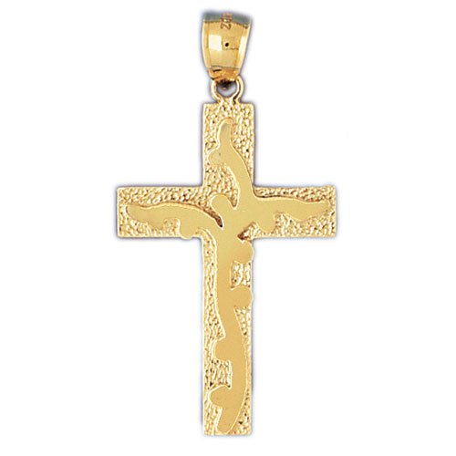 14K GOLD RELIGIOUS CHARM - CROSS #8251