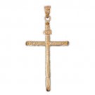 14K GOLD RELIGIOUS CHARM - CROSS #8194