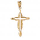 14K GOLD RELIGIOUS CHARM - CROSS #8146