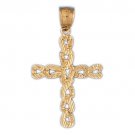 14K GOLD RELIGIOUS CHARM - CROSS #8023
