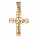 14K GOLD RELIGIOUS CHARM - CROSS #8014
