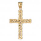 14K GOLD RELIGIOUS CHARM - CROSS #8011